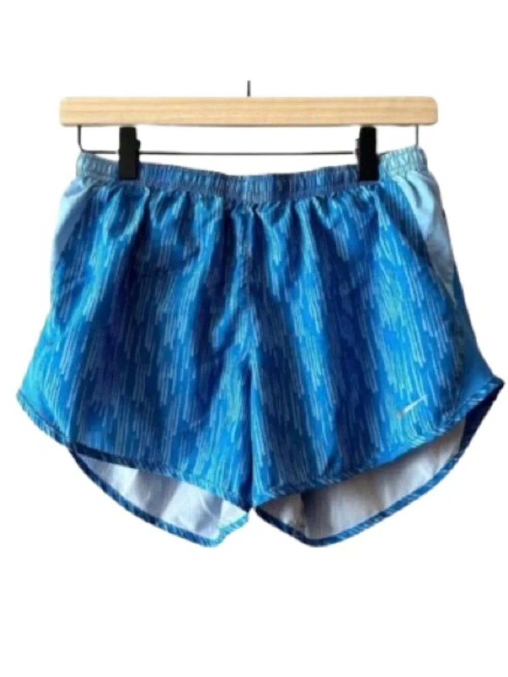 Women's S Nike Blue Running Shorts Liner Drawstring Pocket